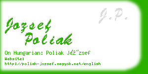 jozsef poliak business card